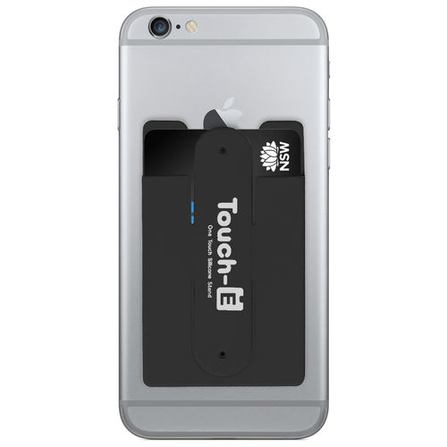 Opal Card Transport Ticket Pouch Holder & Mobile Phone Stand - Black